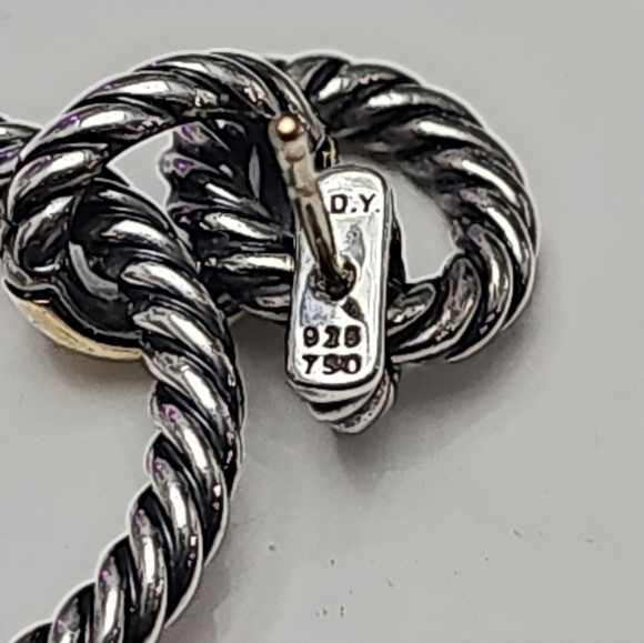 Authentic David Yurman Earings Sterling Silver And 18k - Picture 5 of 5